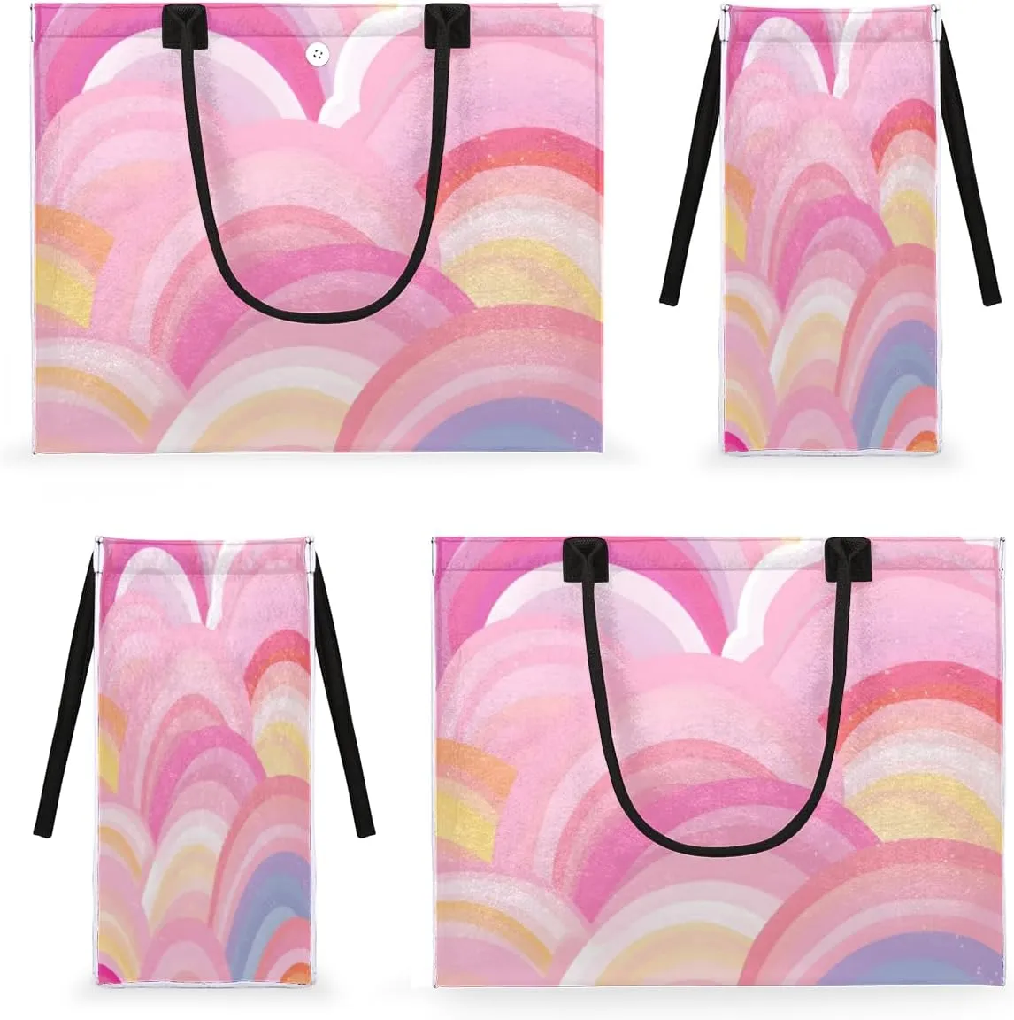 QsirBC Abstract Fun Design Tote Bag for Women Shoulder Bags with Pockets Handbags Purses Large Totes