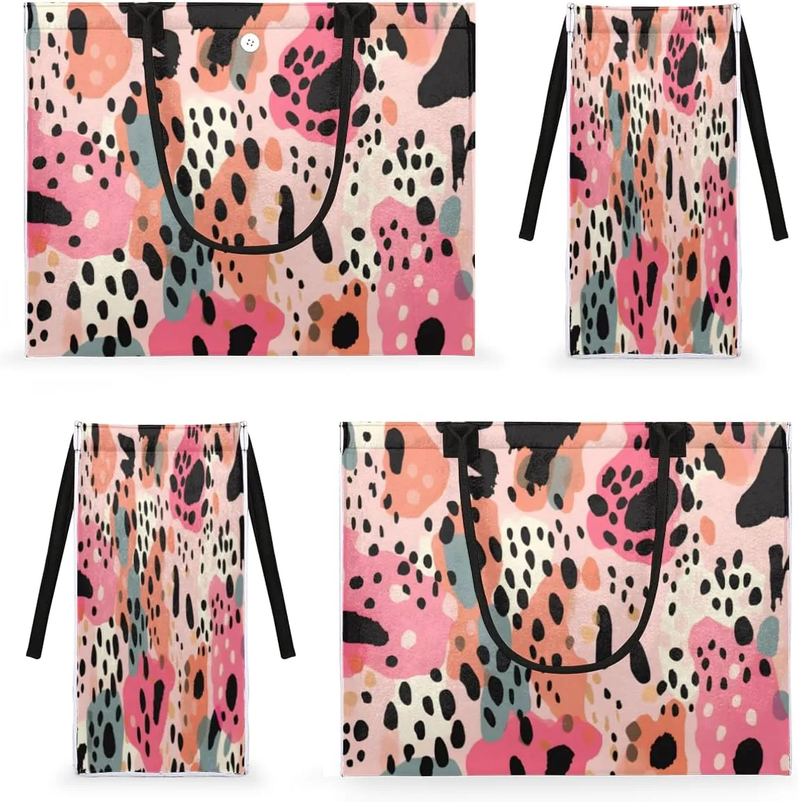 QsirBC Abstract Fun Design Tote Bag for Women Shoulder Bags with Pockets Handbags Purses Large Totes