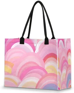 QsirBC Abstract Fun Design Tote Bag for Women Shoulder Bags with Pockets Handbags Purses Large Totes
