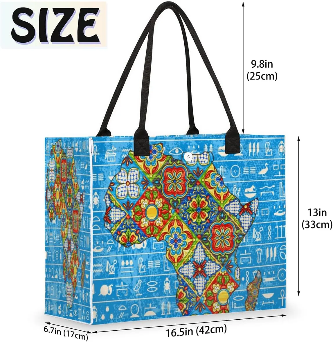 QsirBC Abstract Interesting Decor Tote Bag for Women Shoulder Bags with Pockets Handbags Purses Large Totes