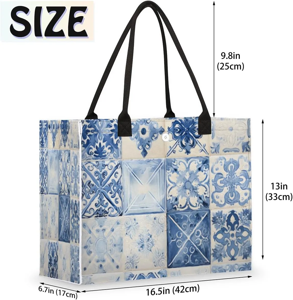 QsirBC Abstract Interesting Decor Tote Bag for Women Shoulder Bags with Pockets Handbags Purses Large Totes