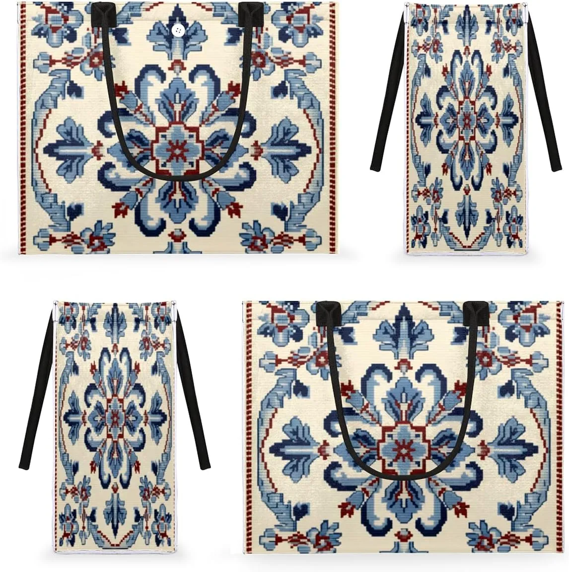 QsirBC Abstract Interesting Texture Tote Bag for Women Shoulder Bags with Pockets Handbags Purses Large Totes