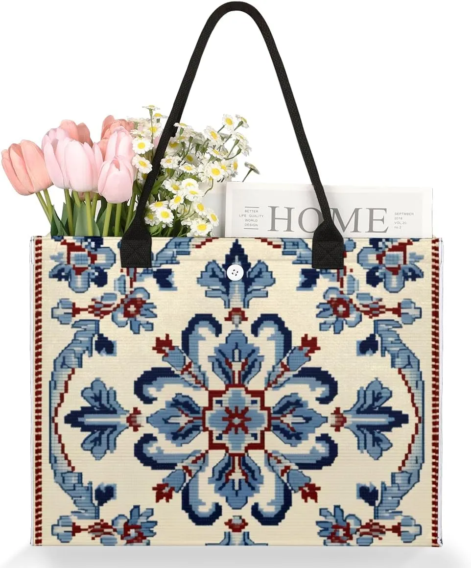 QsirBC Abstract Interesting Texture Tote Bag for Women Shoulder Bags with Pockets Handbags Purses Large Totes