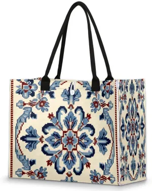 QsirBC Abstract Interesting Texture Tote Bag for Women Shoulder Bags with Pockets Handbags Purses Large Totes