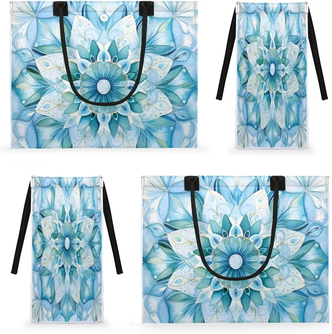 QsirBC Abstraction Fun Decor Tote Bag for Women Shoulder Bags with Pockets Handbags Purses Large Totes