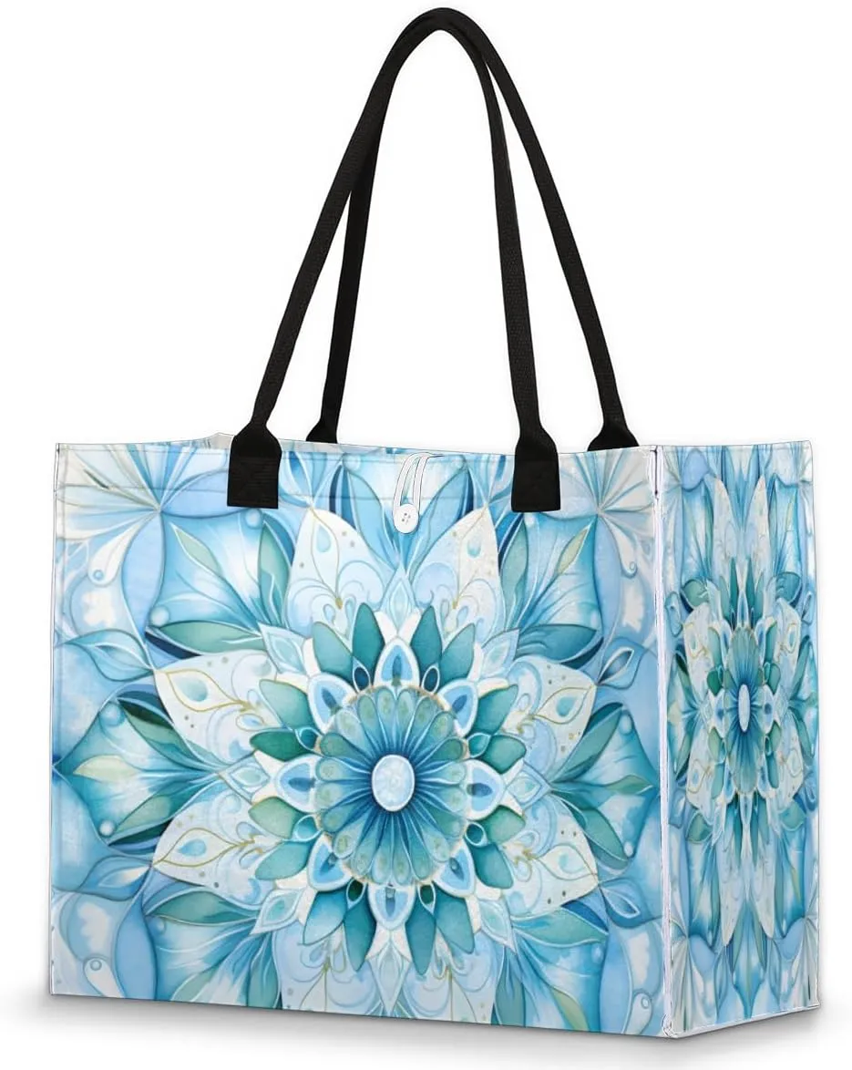QsirBC Abstraction Fun Decor Tote Bag for Women Shoulder Bags with Pockets Handbags Purses Large Totes