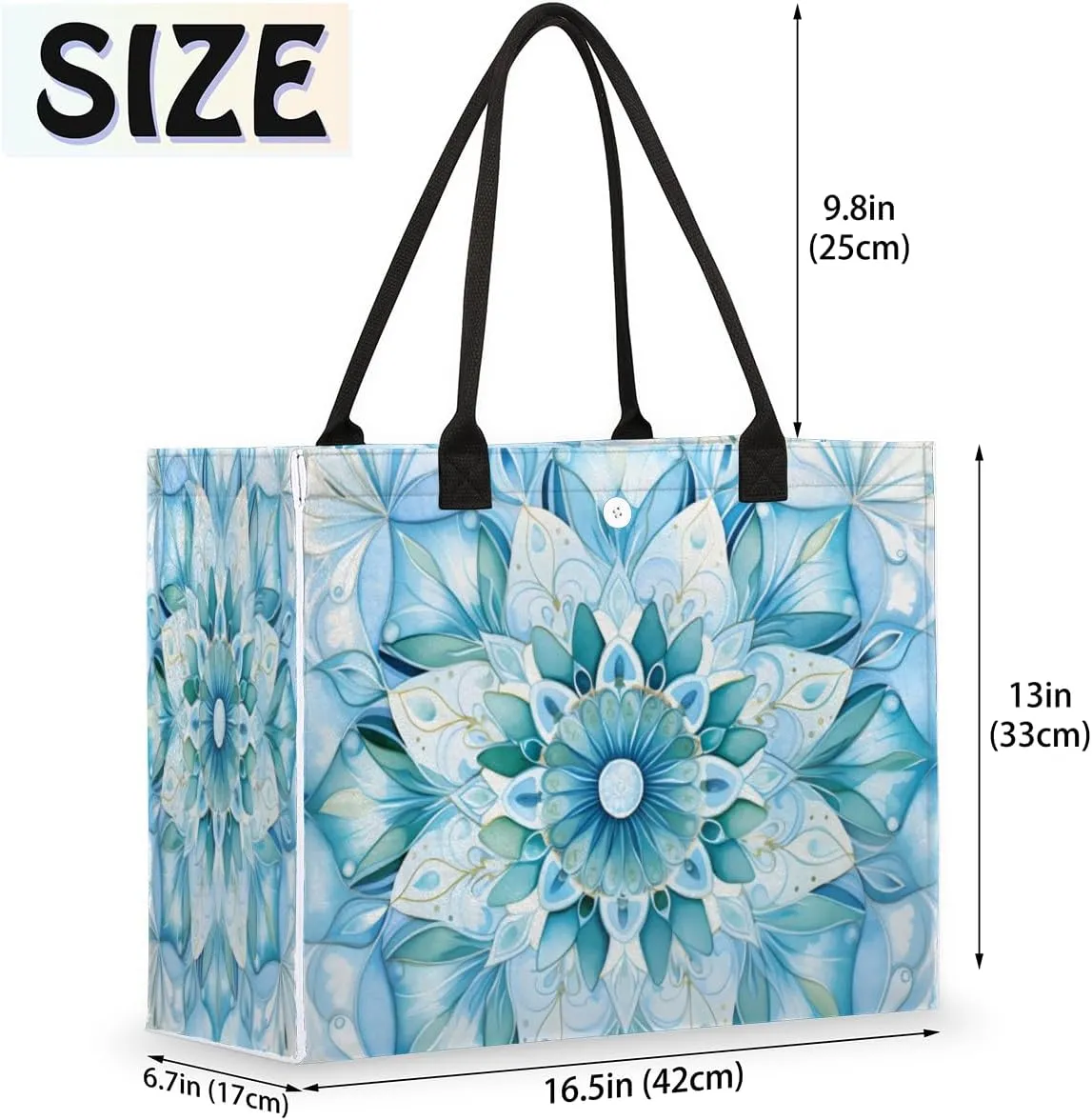QsirBC Abstraction Fun Decor Tote Bag for Women Shoulder Bags with Pockets Handbags Purses Large Totes