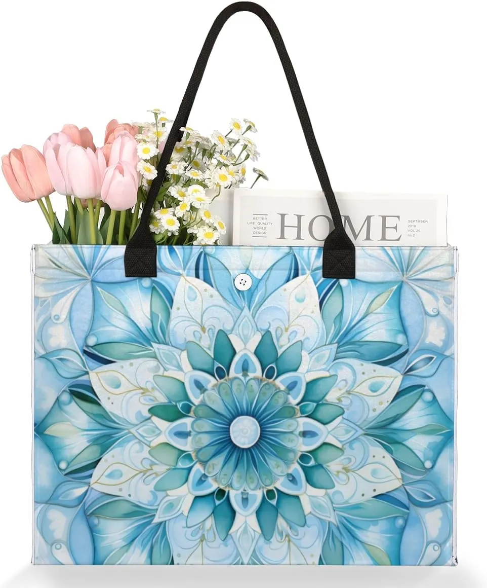 QsirBC Abstraction Fun Decor Tote Bag for Women Shoulder Bags with Pockets Handbags Purses Large Totes