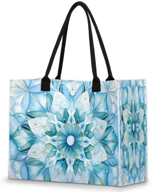 QsirBC Abstraction Fun Decor Tote Bag for Women Shoulder Bags with Pockets Handbags Purses Large Totes