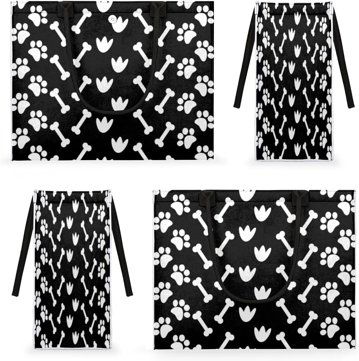 QsirBC Abstraction Fun Design Tote Bag for Women Shoulder Bags with Pockets Handbags Purses Large Totes
