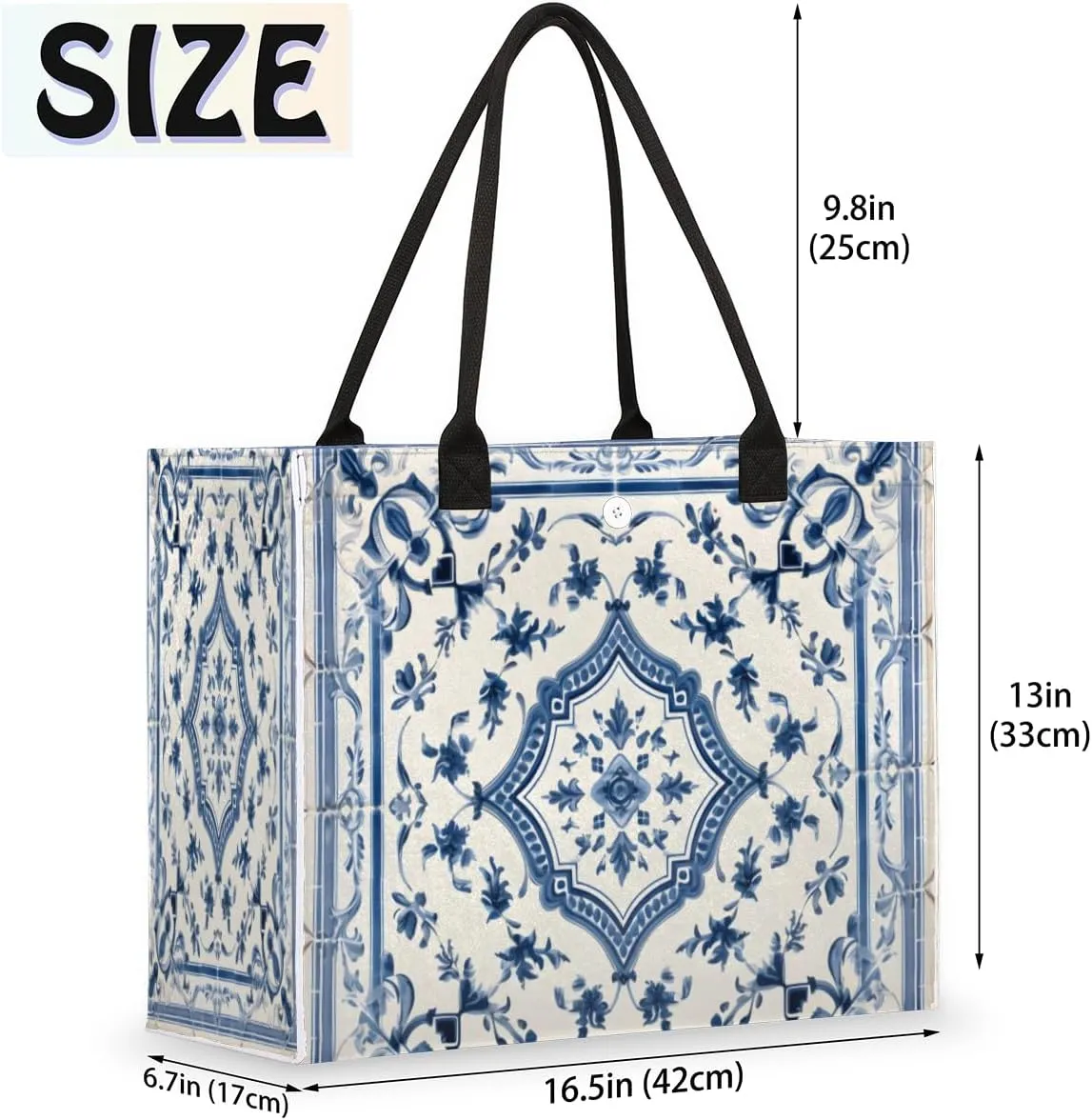 QsirBC Abstractions Classic Texture Tote Bag for Women Shoulder Bags with Pockets Handbags Purses Large Totes