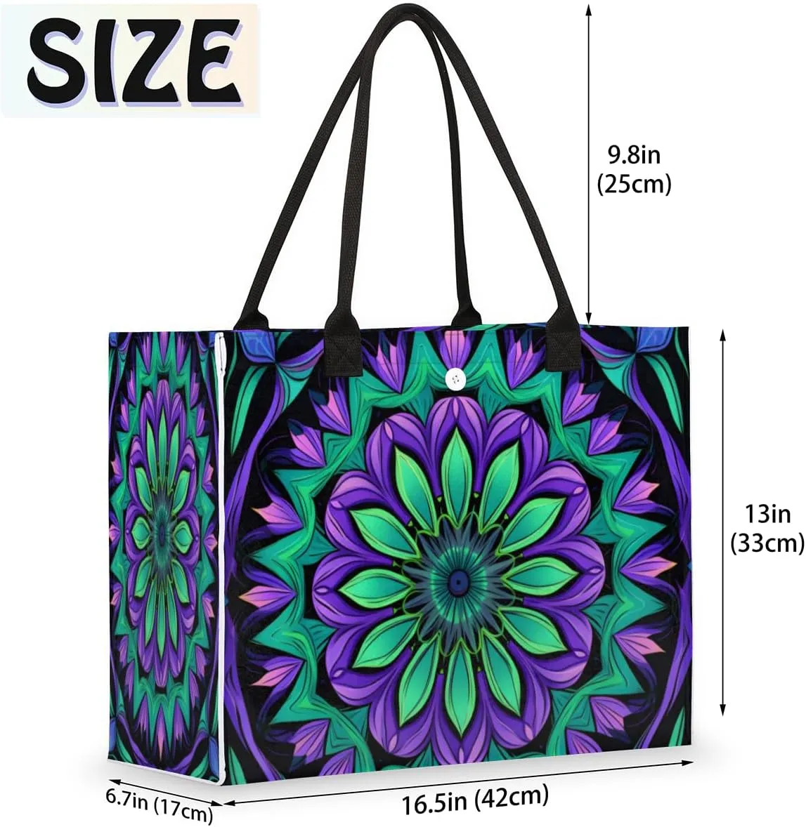 QsirBC Abstractions Classic Texture Tote Bag for Women Shoulder Bags with Pockets Handbags Purses Large Totes