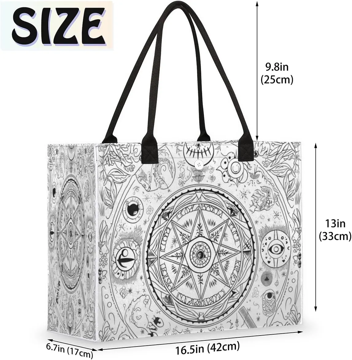 QsirBC Abstractions Classic Texture Tote Bag for Women Shoulder Bags with Pockets Handbags Purses Large Totes
