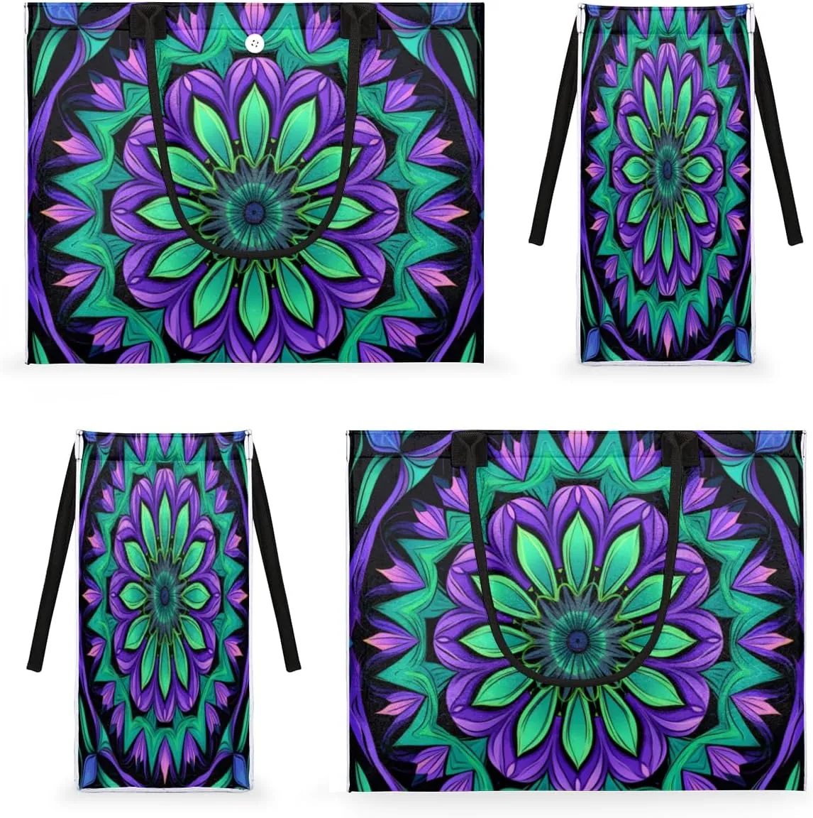 QsirBC Abstractions Classic Texture Tote Bag for Women Shoulder Bags with Pockets Handbags Purses Large Totes