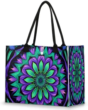 QsirBC Abstractions Classic Texture Tote Bag for Women Shoulder Bags with Pockets Handbags Purses Large Totes