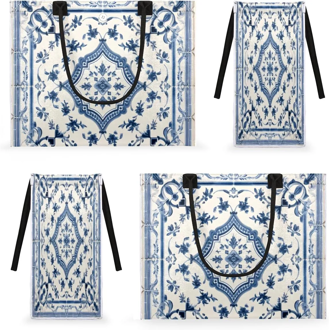 QsirBC Abstractions Classic Texture Tote Bag for Women Shoulder Bags with Pockets Handbags Purses Large Totes