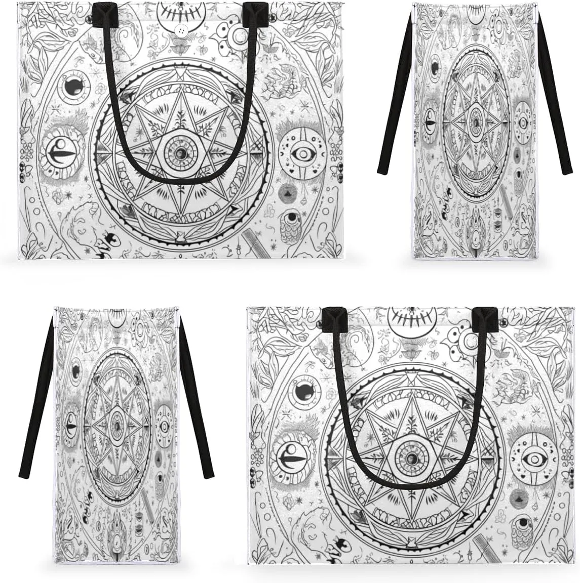 QsirBC Abstractions Classic Texture Tote Bag for Women Shoulder Bags with Pockets Handbags Purses Large Totes