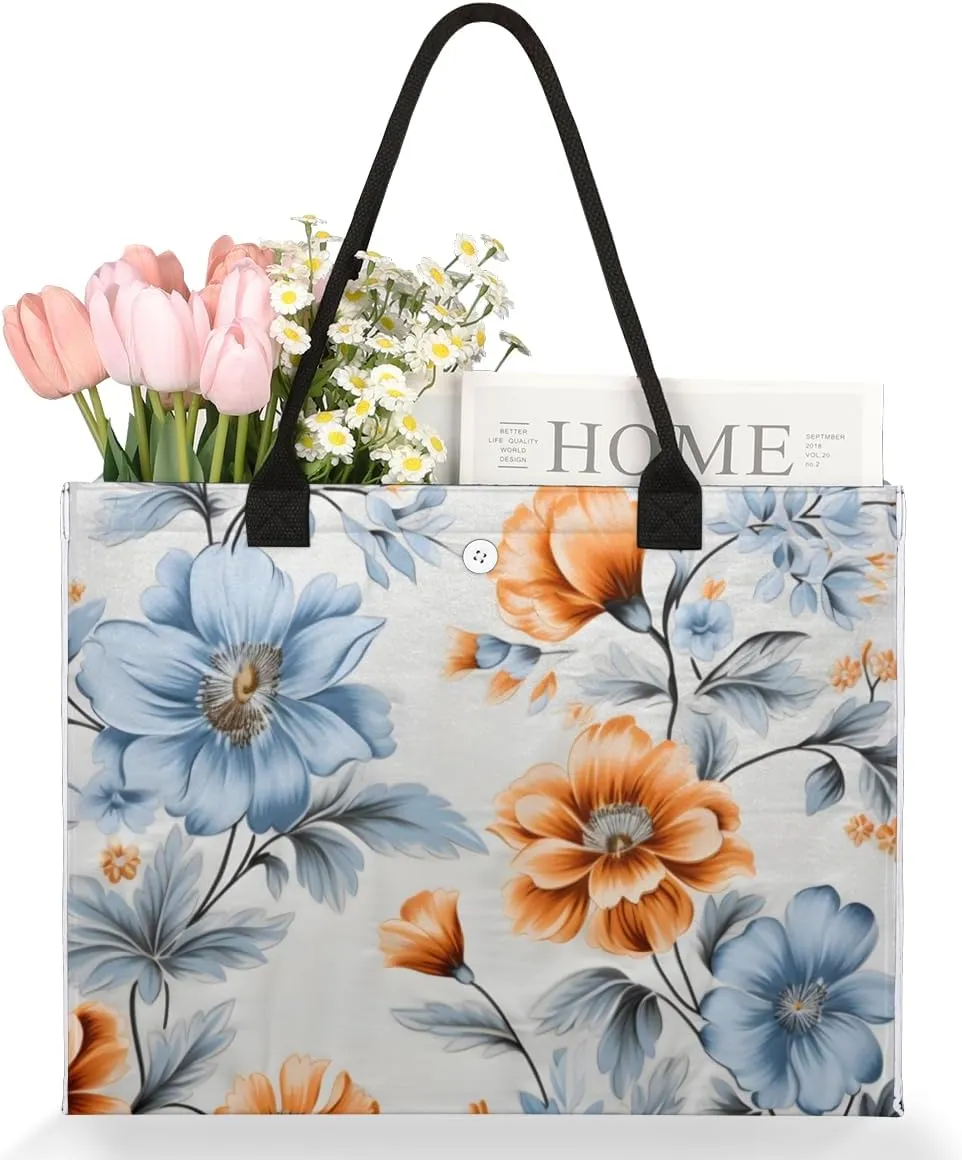QsirBC Abstractions Decor Pattern Tote Bag for Women Shoulder Bags with Pockets Handbags Purses Large Totes