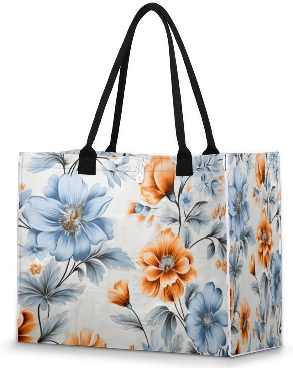 QsirBC Abstractions Decor Pattern Tote Bag for Women Shoulder Bags with Pockets Handbags Purses Large Totes
