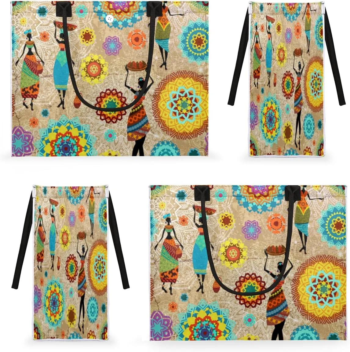 QsirBC Abstractions Theme Decor Tote Bag for Women Shoulder Bags with Pockets Handbags Purses Large Totes