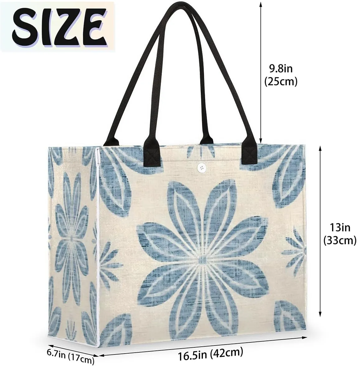 QsirBC Abstractions Theme Decor Tote Bag for Women Shoulder Bags with Pockets Handbags Purses Large Totes