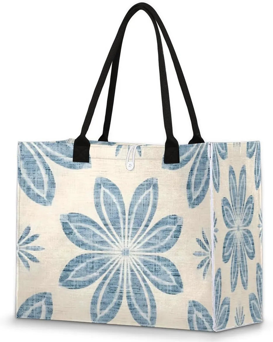 QsirBC Abstractions Theme Decor Tote Bag for Women Shoulder Bags with Pockets Handbags Purses Large Totes