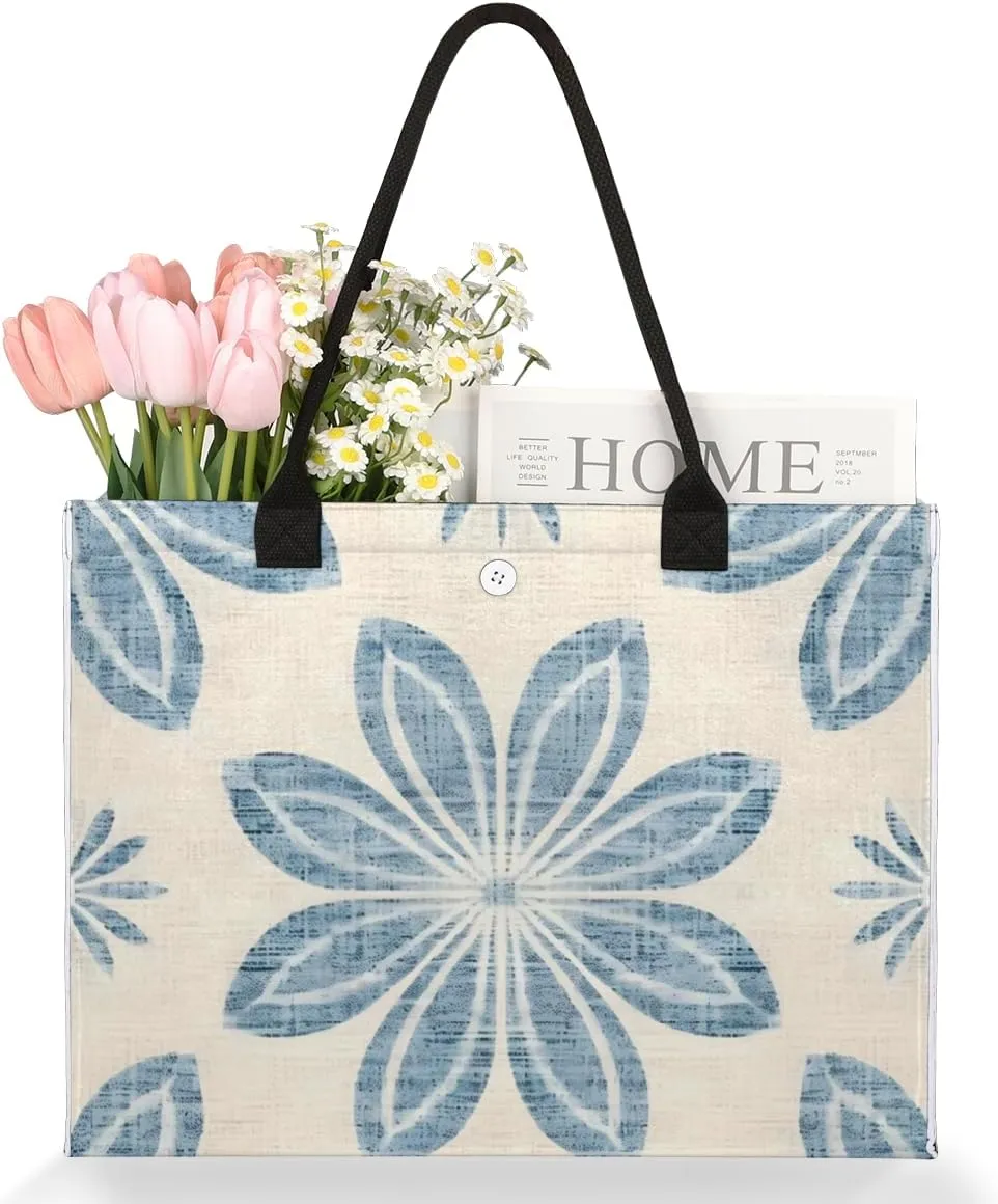 QsirBC Abstractions Theme Decor Tote Bag for Women Shoulder Bags with Pockets Handbags Purses Large Totes