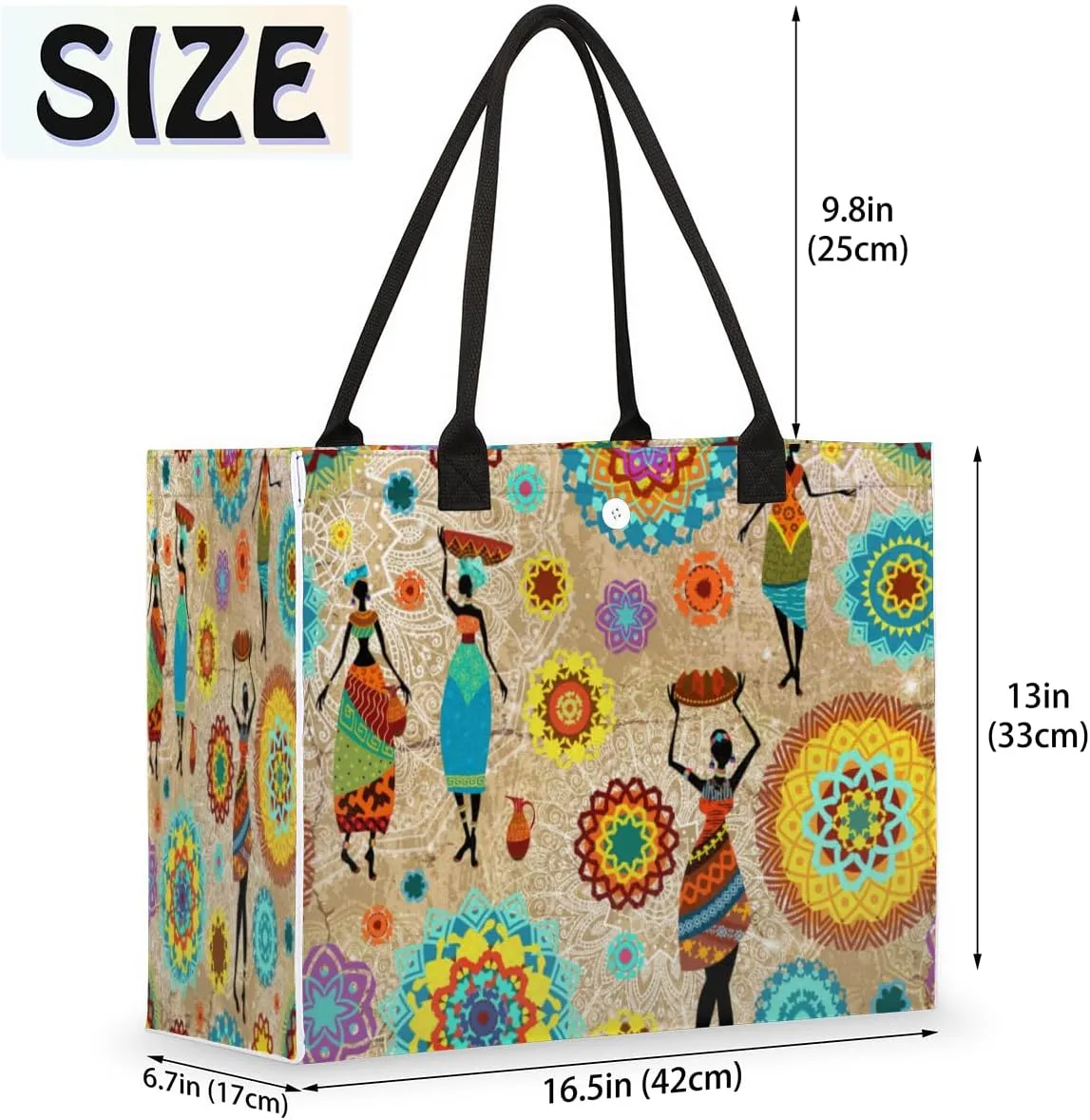 QsirBC Abstractions Theme Decor Tote Bag for Women Shoulder Bags with Pockets Handbags Purses Large Totes