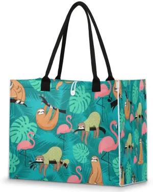 QsirBC Abstractions Theme Pattern Tote Bag for Women Shoulder Bags with Pockets Handbags Purses Large Totes