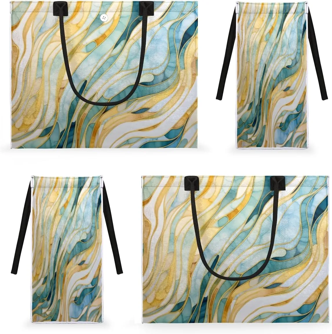 QsirBC Abstractions Tote Bag for Women Shoulder Bags with Pockets Handbags Purses Large Totes