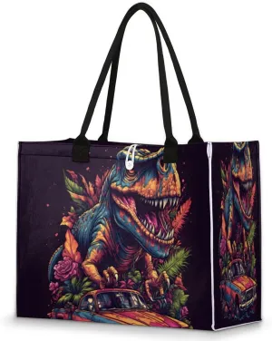 QsirBC Animal Seahorse Style Tote Bag for Women Shoulder Bags with Pockets Handbags Purses Large Totes