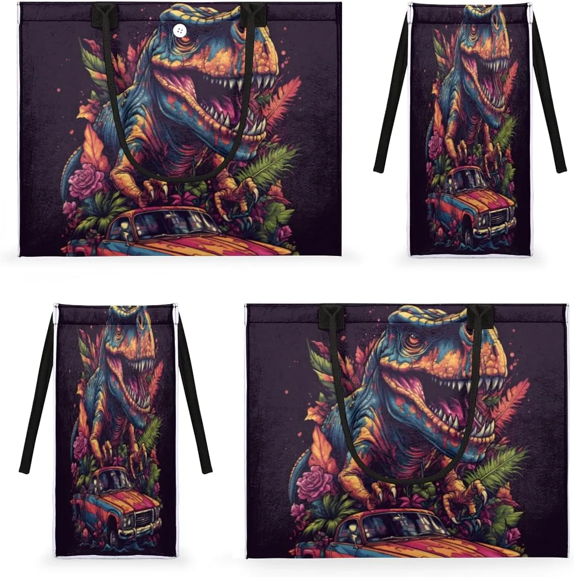 QsirBC Animal Seahorse Style Tote Bag for Women Shoulder Bags with Pockets Handbags Purses Large Totes