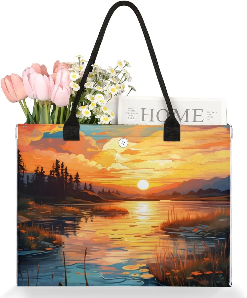 QsirBC Animals Dogs Tote Bag for Women Shoulder Bags with Pockets Handbags Purses Large Totes