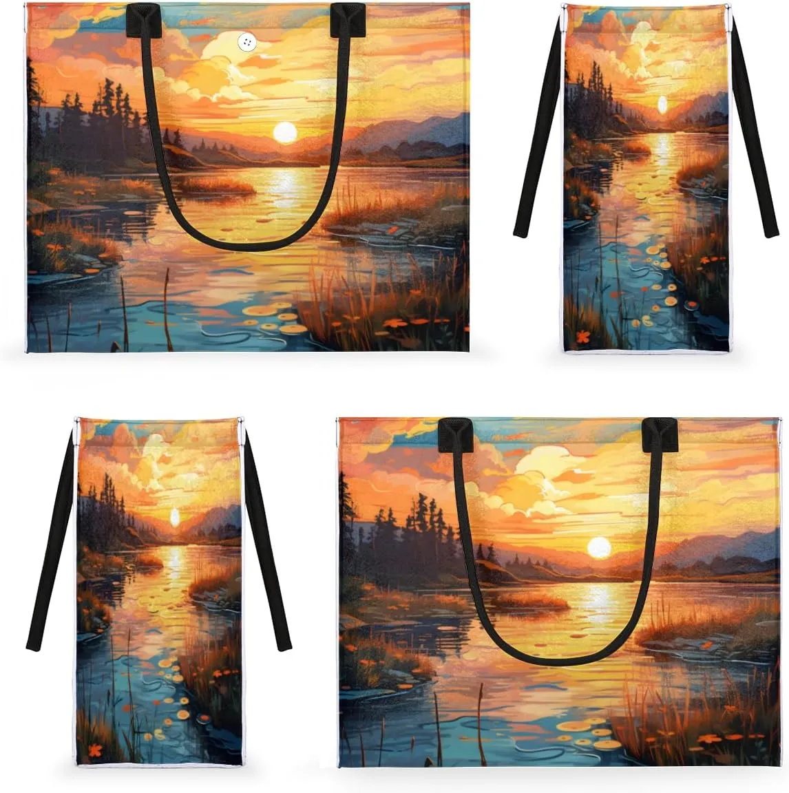 QsirBC Animals Dogs Tote Bag for Women Shoulder Bags with Pockets Handbags Purses Large Totes