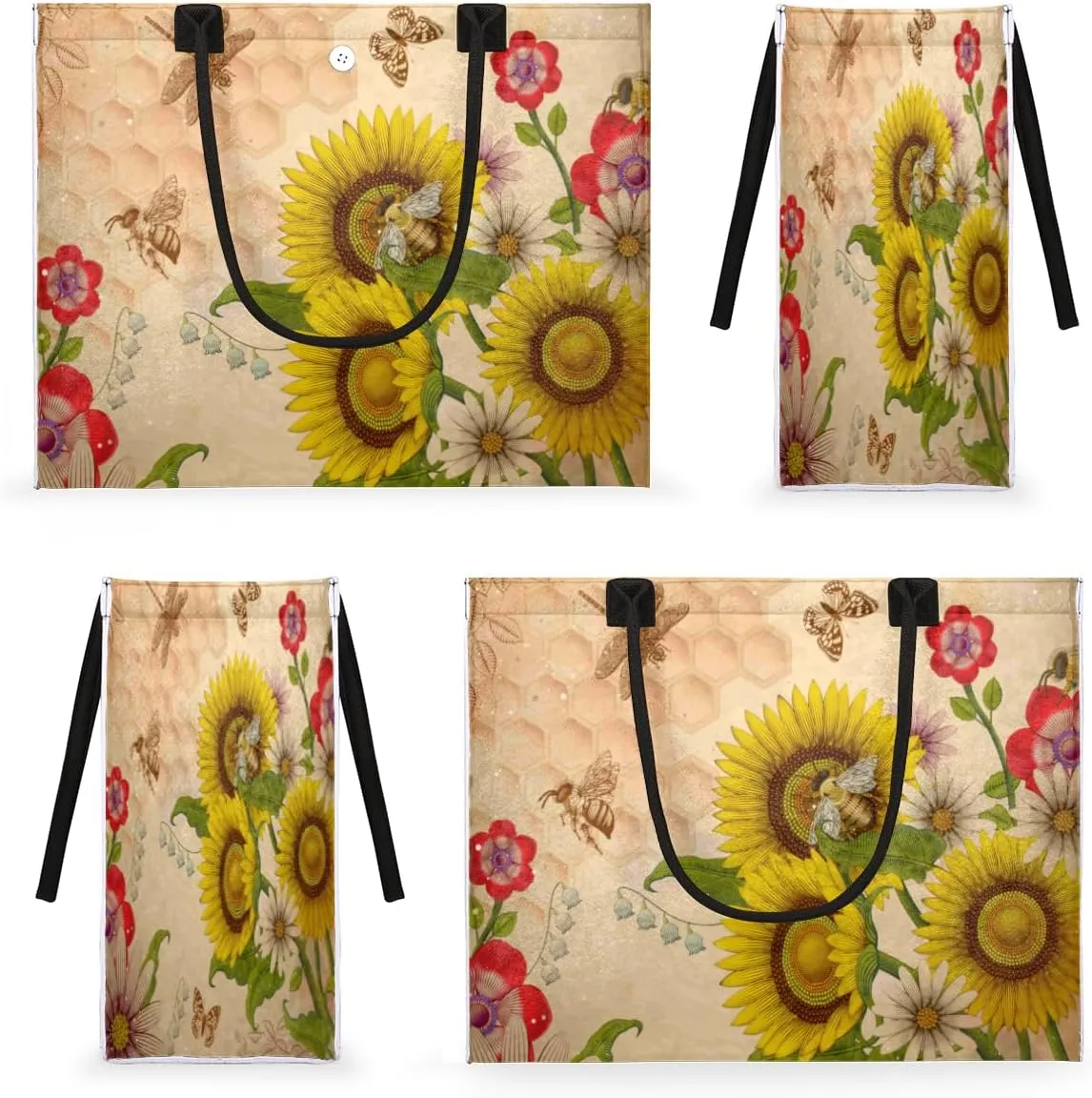 QsirBC Animals Interesting Pattern Tote Bag for Women Shoulder Bags with Pockets Handbags Purses Large Totes