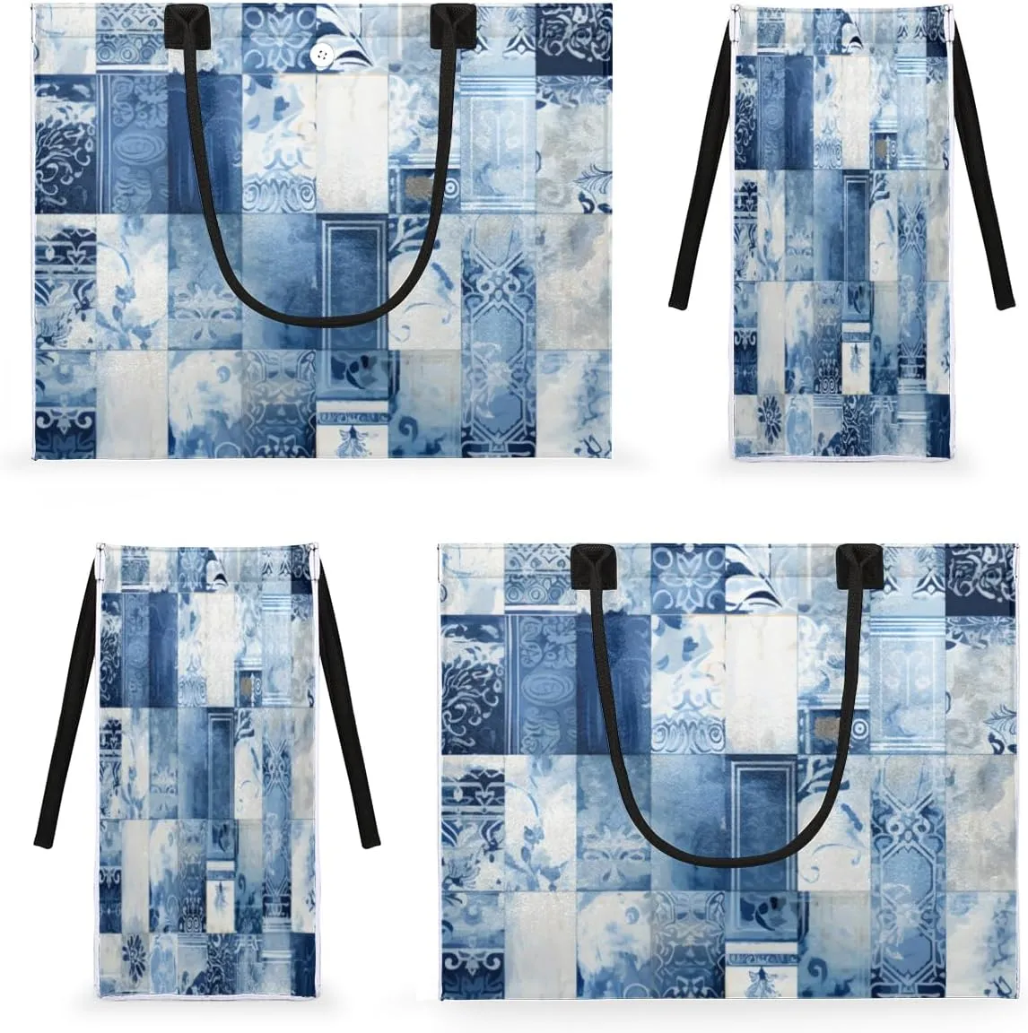 QsirBC Art Abstracted Design Tote Bag for Women Shoulder Bags with Pockets Handbags Purses Large Totes