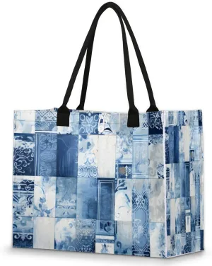 QsirBC Art Abstracted Design Tote Bag for Women Shoulder Bags with Pockets Handbags Purses Large Totes