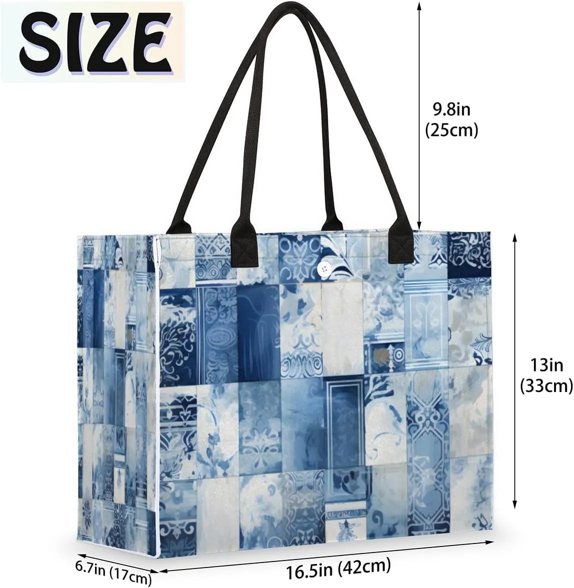 QsirBC Art Abstracted Design Tote Bag for Women Shoulder Bags with Pockets Handbags Purses Large Totes