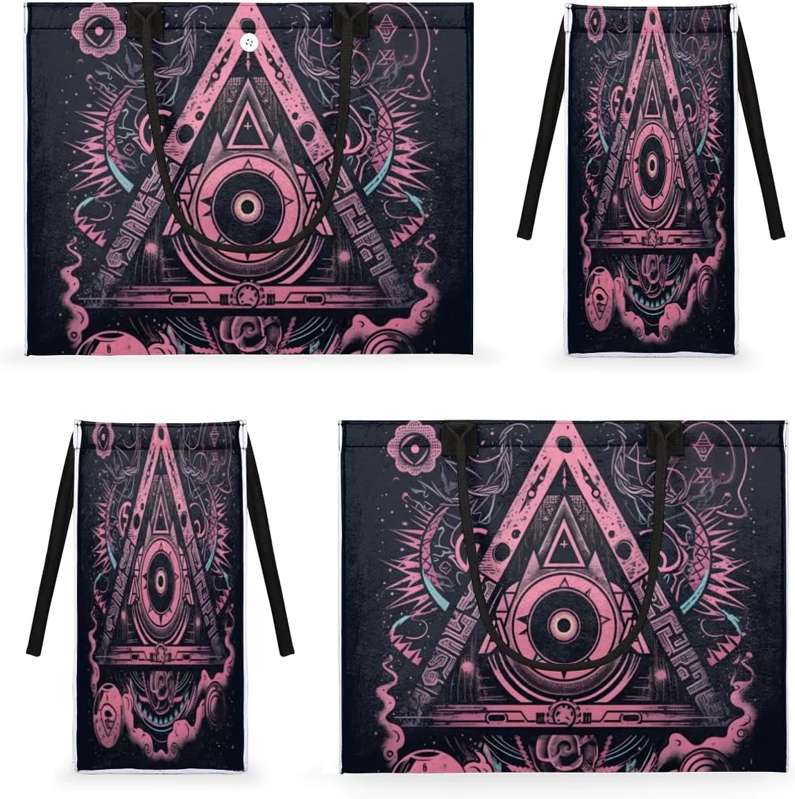 QsirBC Art Abstracted Tote Bag for Women Shoulder Bags with Pockets Handbags Purses Large Totes