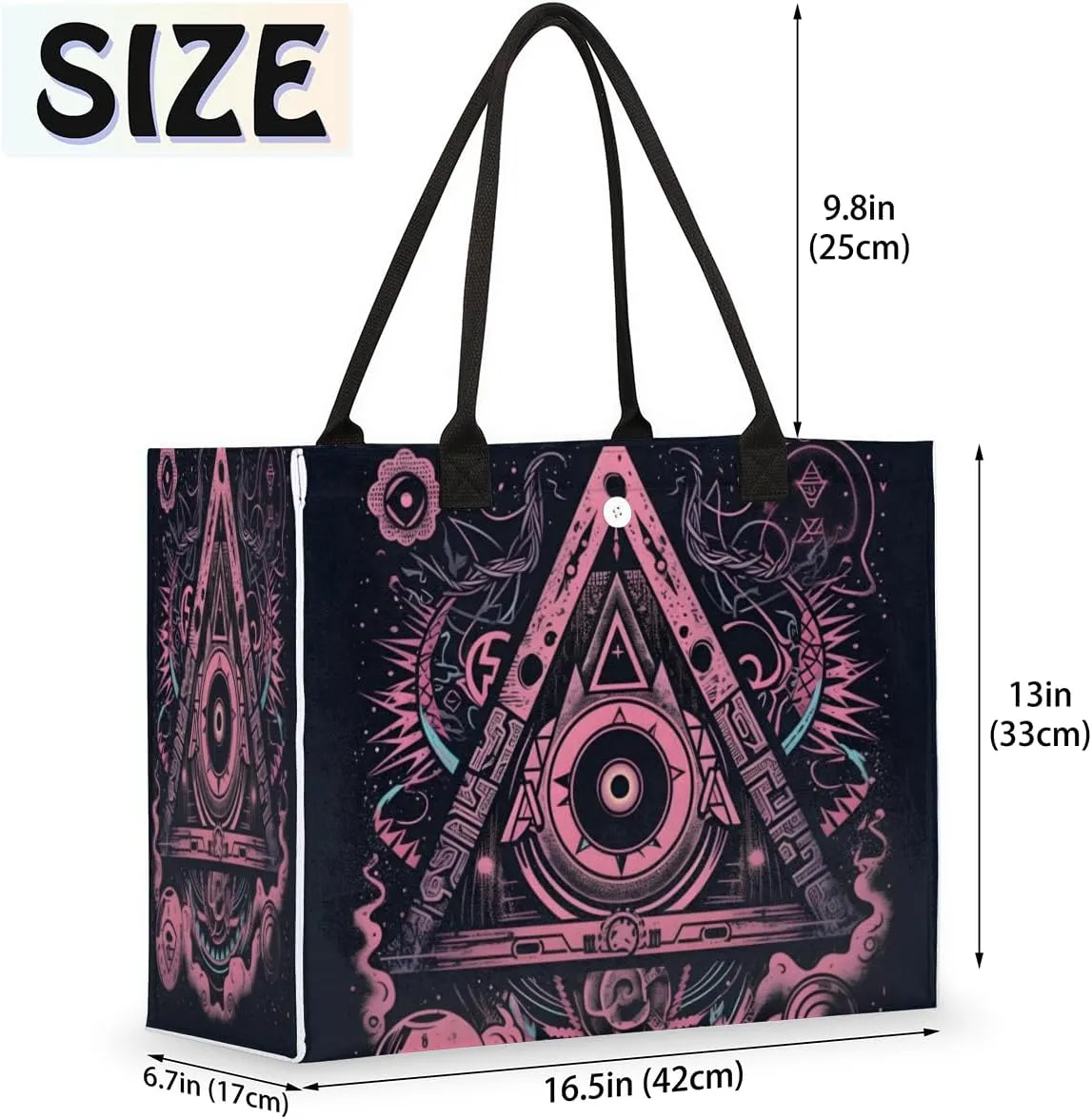 QsirBC Art Abstracted Tote Bag for Women Shoulder Bags with Pockets Handbags Purses Large Totes