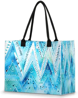 QsirBC Art Abstracted Tote Bag for Women Shoulder Bags with Pockets Handbags Purses Large Totes