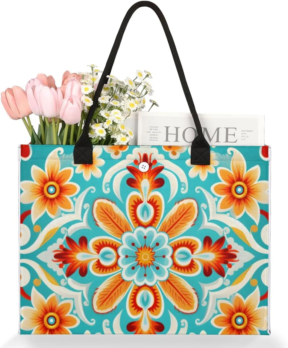 QsirBC Art Abstraction Texture Tote Bag for Women Shoulder Bags with Pockets Handbags Purses Large Totes