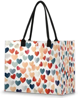 QsirBC Cats Animals Pattern Tote Bag for Women Shoulder Bags with Pockets Handbags Purses Large Totes