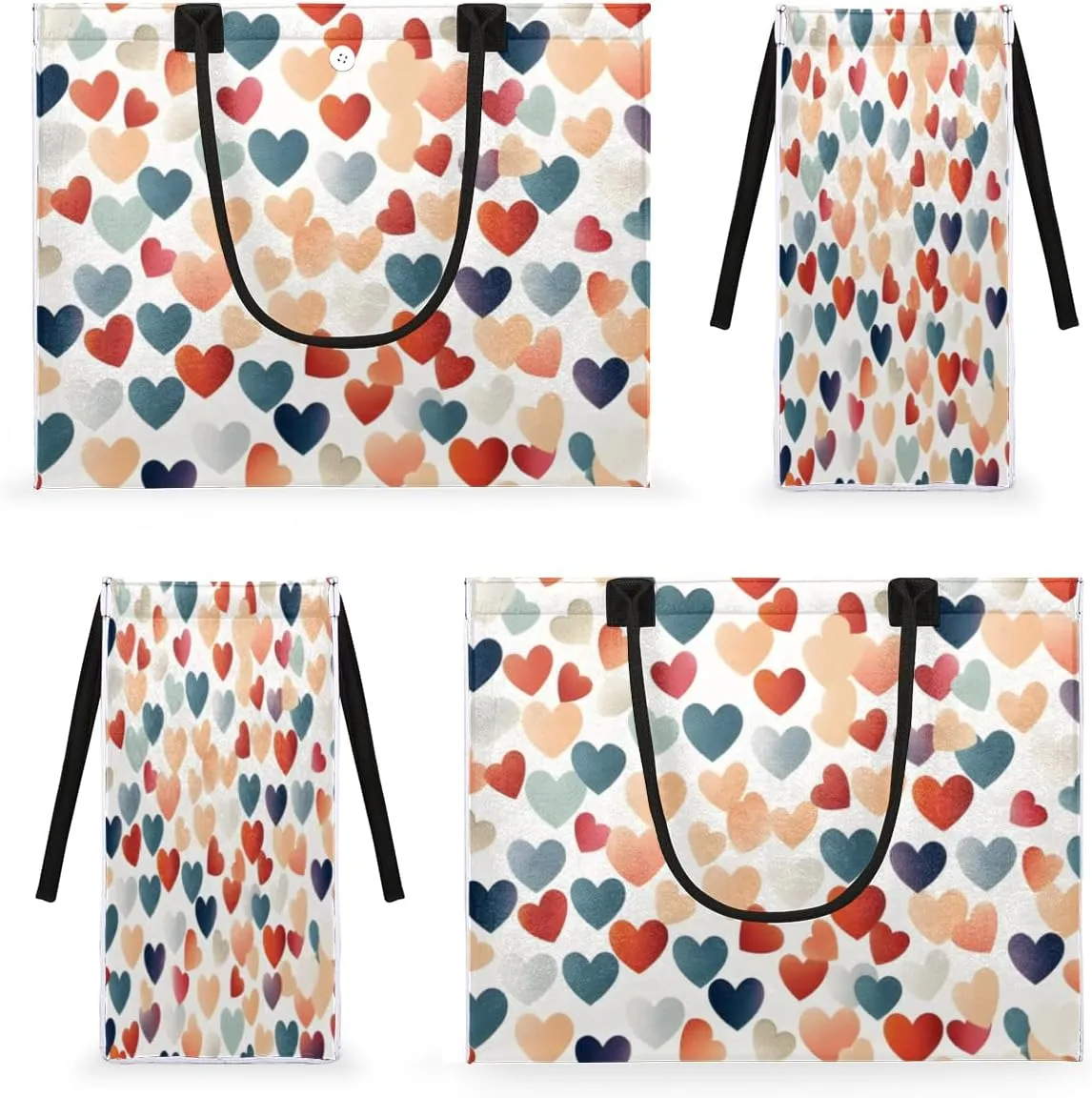 QsirBC Cats Animals Pattern Tote Bag for Women Shoulder Bags with Pockets Handbags Purses Large Totes