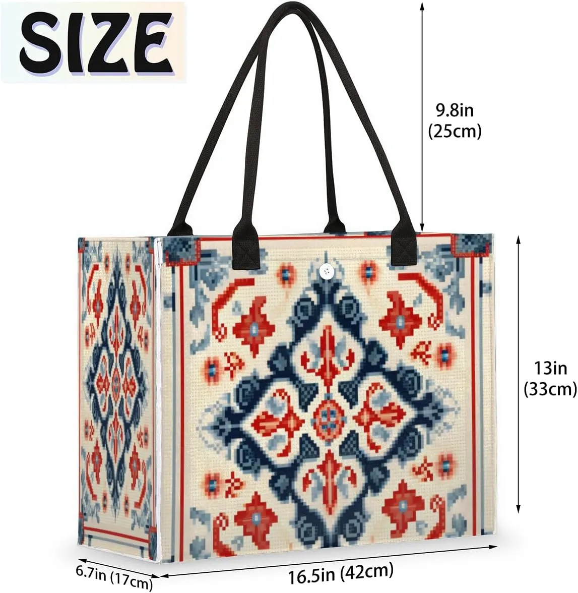QsirBC City Classic Decor Tote Bag for Women Shoulder Bags with Pockets Handbags Purses Large Totes