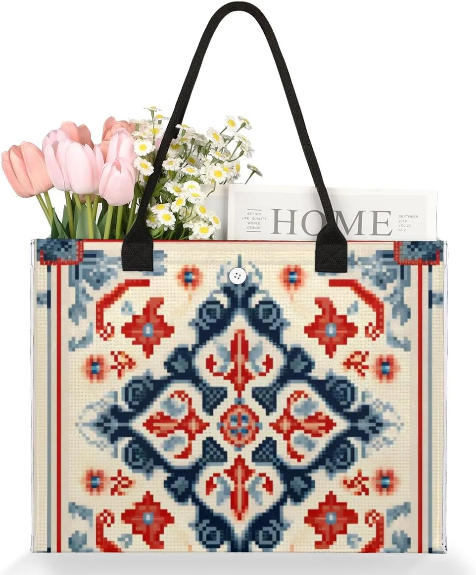 QsirBC City Classic Decor Tote Bag for Women Shoulder Bags with Pockets Handbags Purses Large Totes