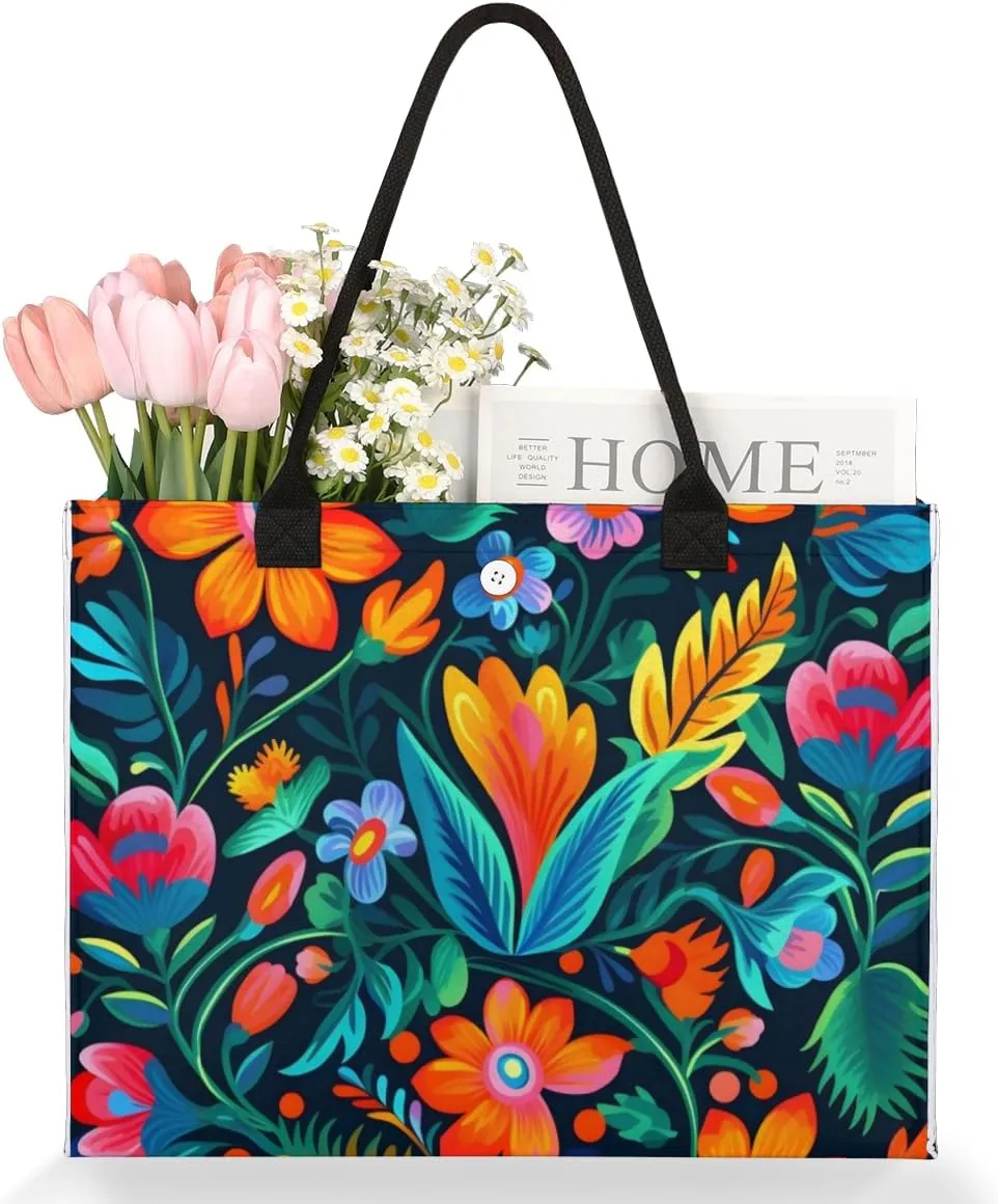 QsirBC Classic Abstractions Style Tote Bag for Women Shoulder Bags with Pockets Handbags Purses Large Totes