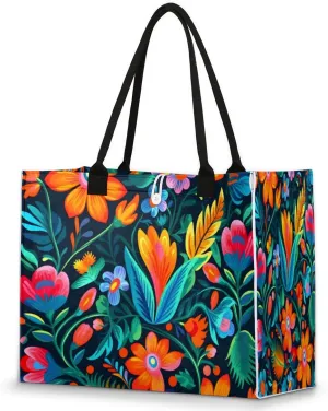 QsirBC Classic Abstractions Style Tote Bag for Women Shoulder Bags with Pockets Handbags Purses Large Totes