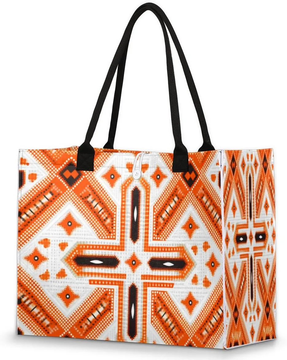 QsirBC Classic Abstractions Style Tote Bag for Women Shoulder Bags with Pockets Handbags Purses Large Totes