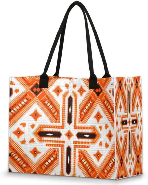 QsirBC Classic Abstractions Style Tote Bag for Women Shoulder Bags with Pockets Handbags Purses Large Totes